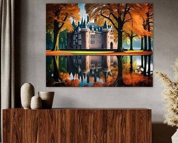 Castle Dreamscapes - Castle De Haar, The Netherlands 1 by Johannas Art Creations