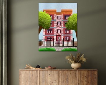Schattig flatgebouw