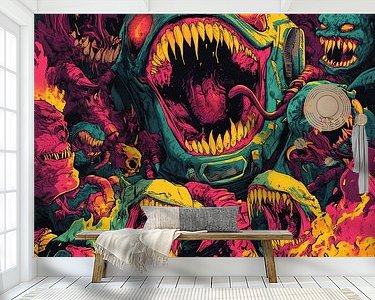 Voorbeeld van het werk in een kamer