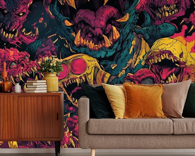 Voorbeeld van het werk in een kamer