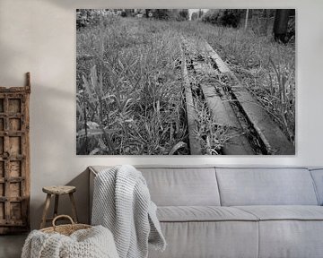 Verlaten tramspoor van Framed by Elisabeth