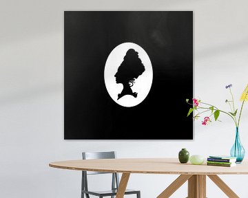 Silhouette of a Beauty in a Black Frame by EVE DAMON