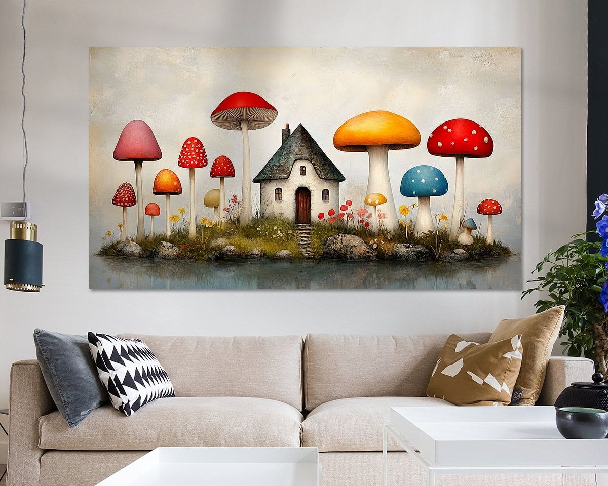 Voorbeeld van het werk in een kamer