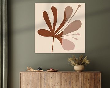 Abstracte bloem. Boho Retro Abstract. van Dina Dankers