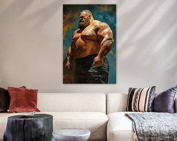 Gewichtheffer Schilderen van BEARpictureart