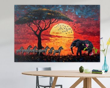 Savannah landscape at sunset by Skyfall