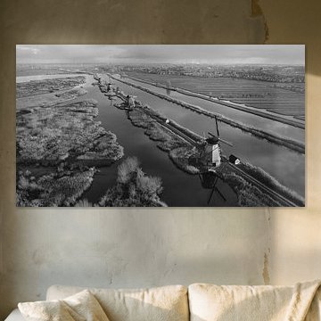 Molens Kinderdijk Zwart-wit