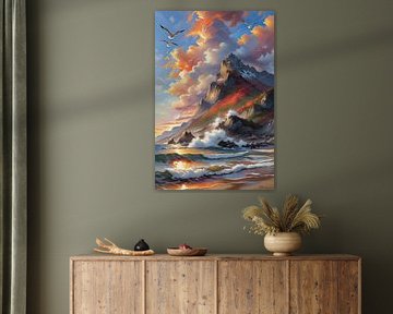 Painting of a wide sea view by Sadamazahel