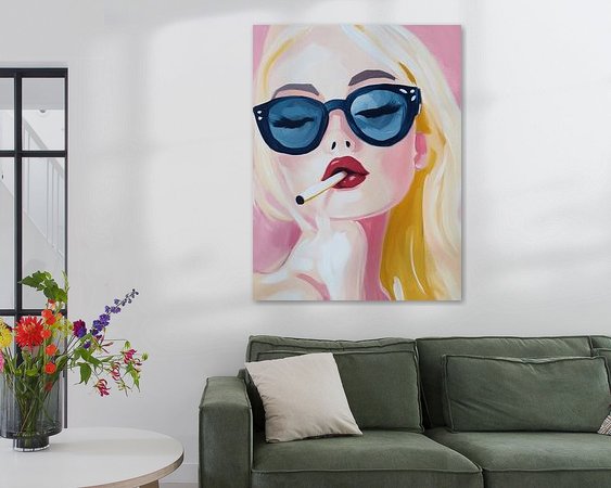 Voorbeeld van het werk in een kamer