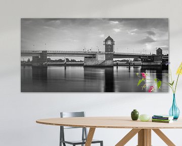 Panorama in Zwart-Wit bij de Jann-Berghausbrug van Henk Meijer Photography