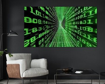 Gegevensstroom in de cyberspace tunnel