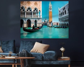 Castle Dreamscape - Doge's Palace, Venice, Italy 1 by Johannas Art Creations