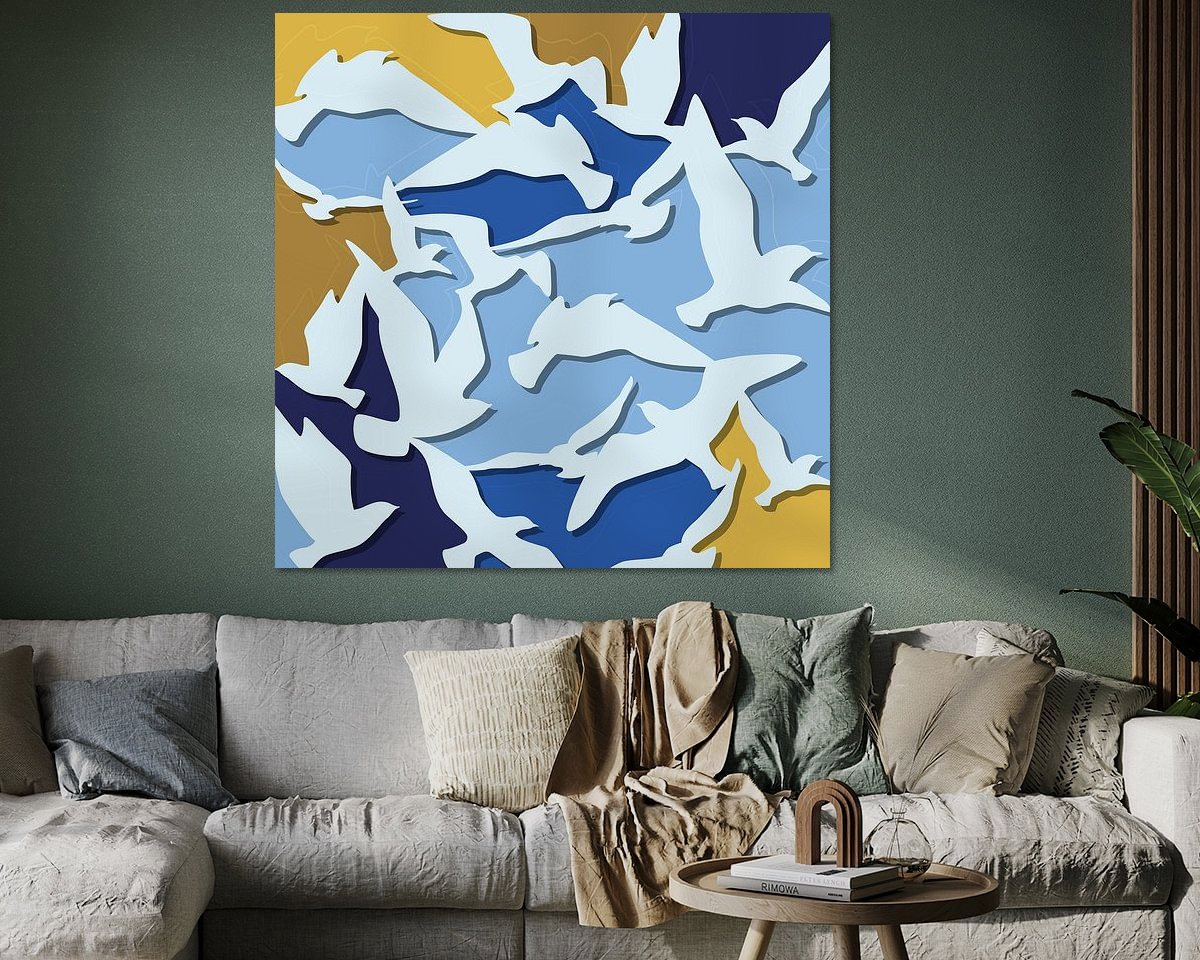Voorbeeld van het werk in een kamer