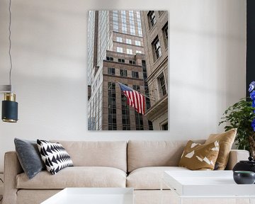 New York USA building flag by MANON BEERNINK