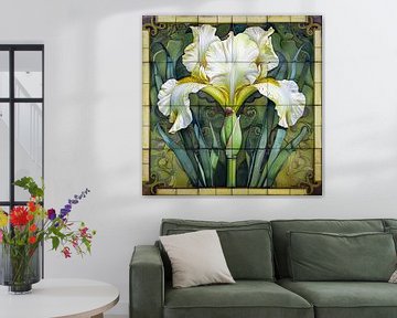 Lelieachtige bloem in Jugendstil stijl  van Vlindertuin-Art