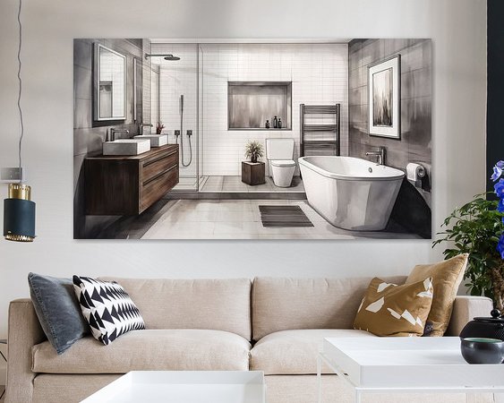Example of the artwork in a room