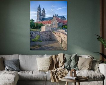 Maagdenburg - Bastionklave (Gebhardt) en Dom van Maagdenburg van t.ART