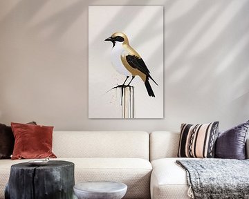 Vogel schilderij met goud van Art & Soul Creations