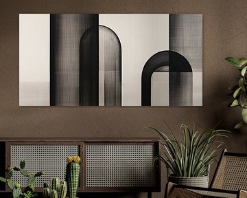 Abstrakte Formen mit Schwarz