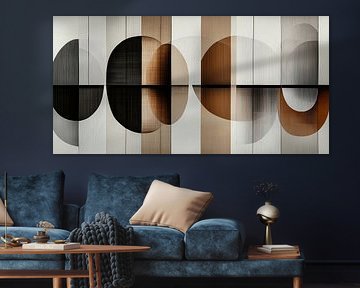 Abstracte vormen met zwart en bruin van Imagine