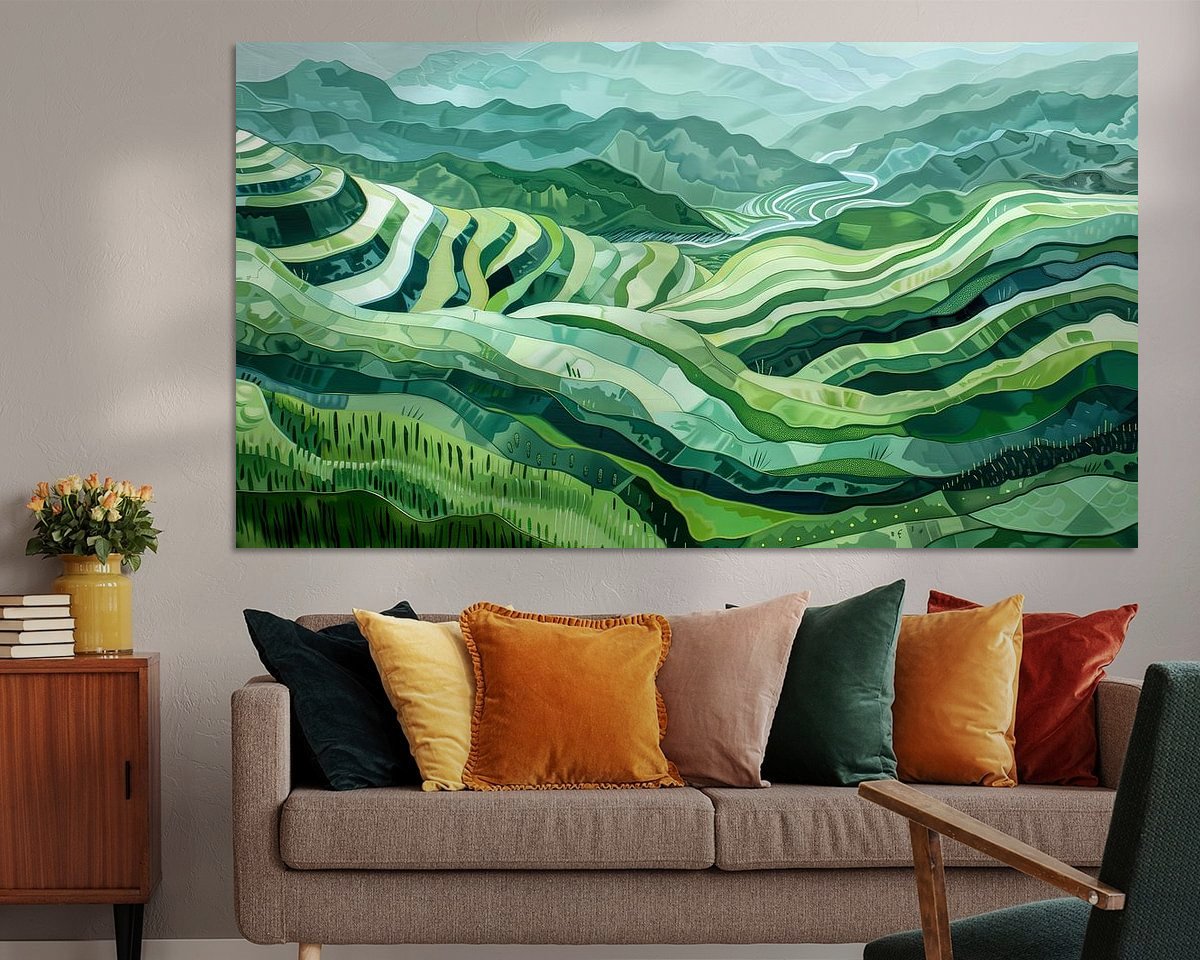 Voorbeeld van het werk in een kamer