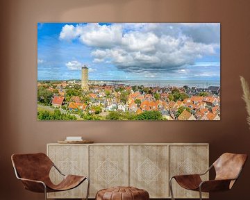 Uitzicht over Terschelling in de Waddenzee van Sjoerd van der Wal Fotografie