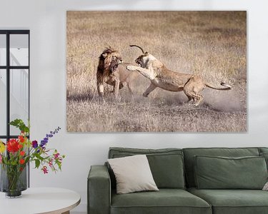 Voorbeeld van het werk in een kamer