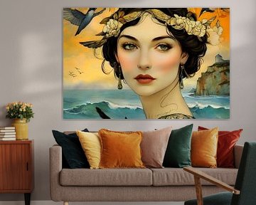 Art Nouveau dromen van de maritieme godin van Skyfall