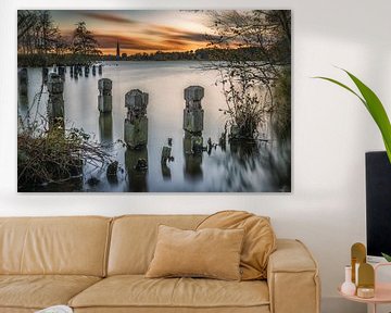 Zonsondergang De Poel  Amstelveen van Marco Rutten
