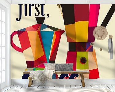 Voorbeeld van het werk in een kamer