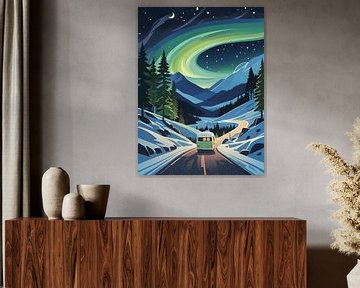 Vrijheid op wielen in een winters landschap