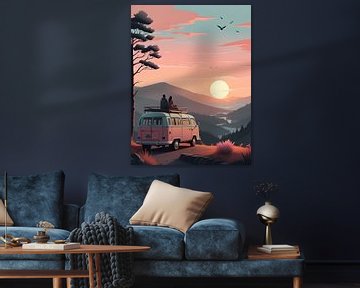 Verliefd op het uitzicht tijdens een roadtrip