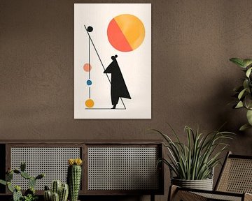Abstract figure with sun motif by Poster Art Shop