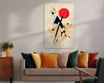 Abstract composition in red and black by Poster Art Shop