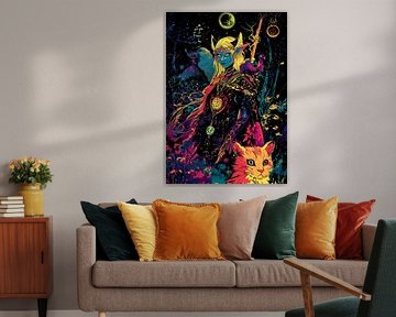 Women and Cat