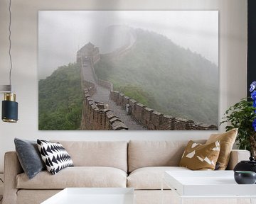 Chinese muur in de mist van Cindy Mulder