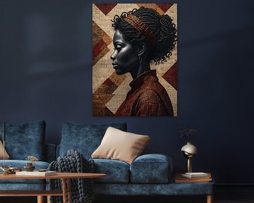 Vrouwelijke kracht uitgedrukt in textuur en kleur