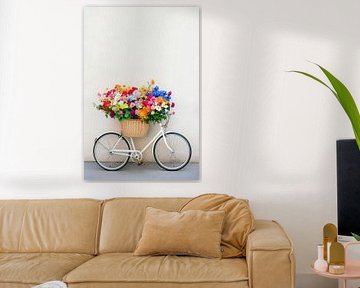 Flower bike with colourful flowers by Poster Art Shop
