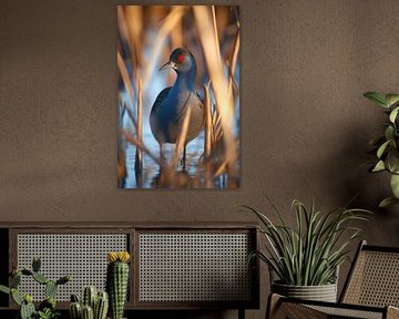 Coot in the reedbed by Poster Art Shop