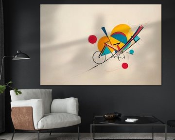 Fietskunst met kleuren en vormen van Poster Art Shop
