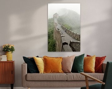 Chinese muur in de wolken