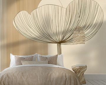 Bloem abstract in bruine tinten van Bert Nijholt