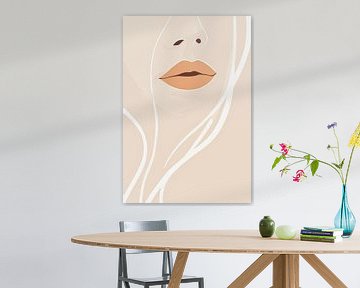Minimalistisch portret van een vrouw van Frank Daske | Foto & Design