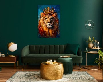 Royal lion with crown by Poster Art Shop