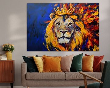 Royal lion with crown by Poster Art Shop