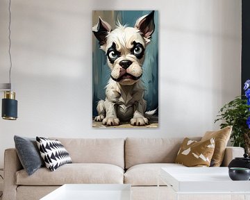 Hond die harten raakt met zijn blik