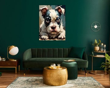 Indringende portret van een puppy