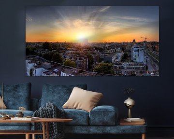 Amsterdam sunset skyline von Dennis van de Water