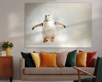 Pinguin im Schnee von Heike Hultsch