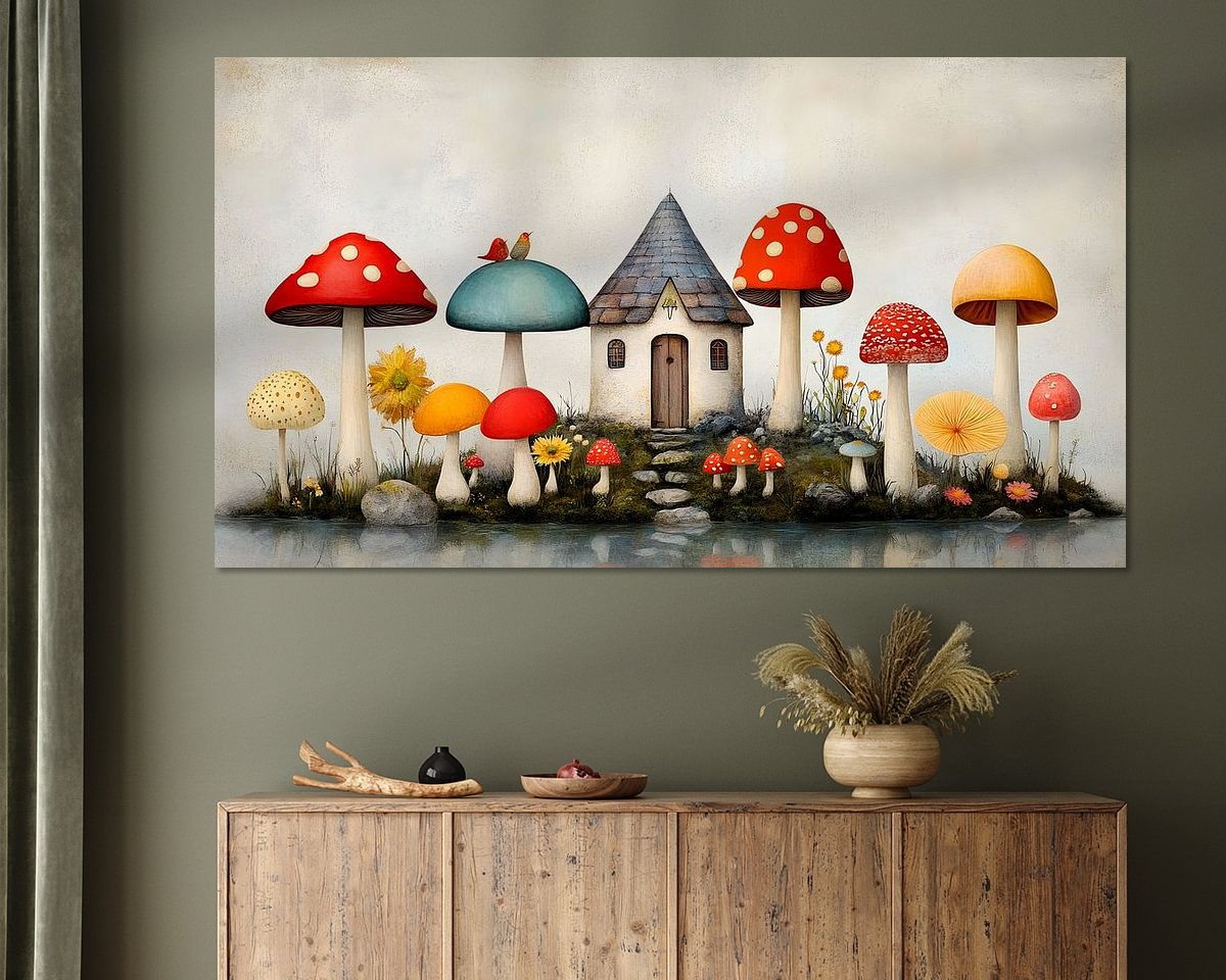 Voorbeeld van het werk in een kamer